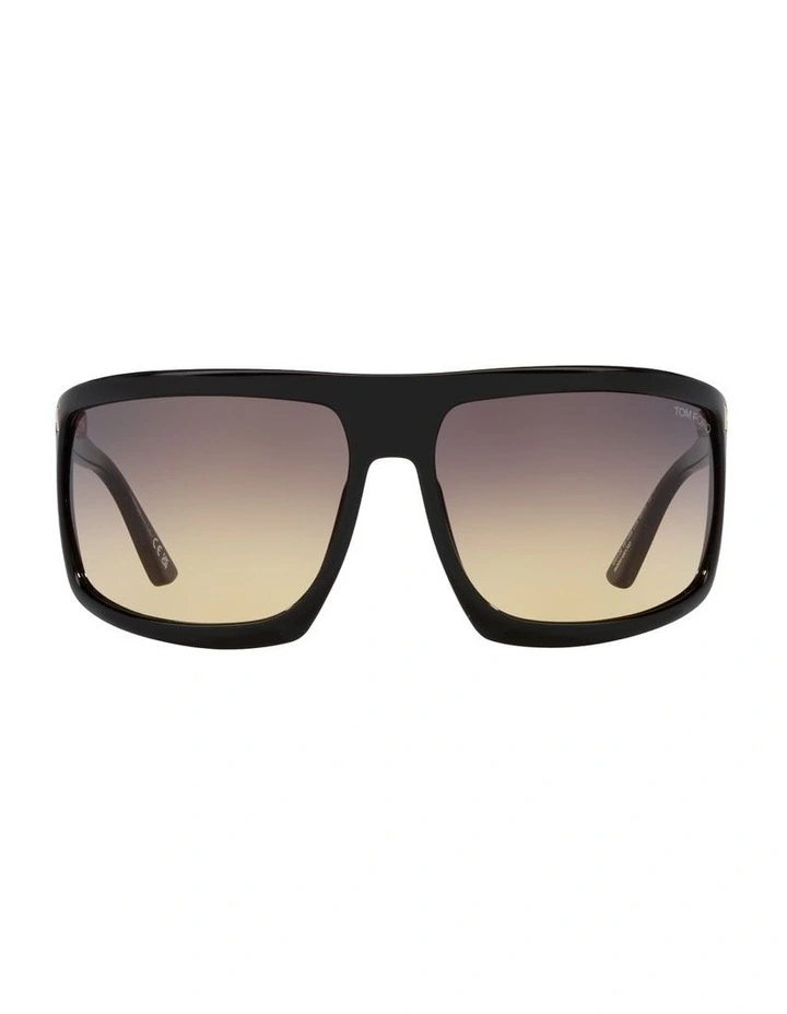 Clint-02 Injected Sunglasses in Black image 1