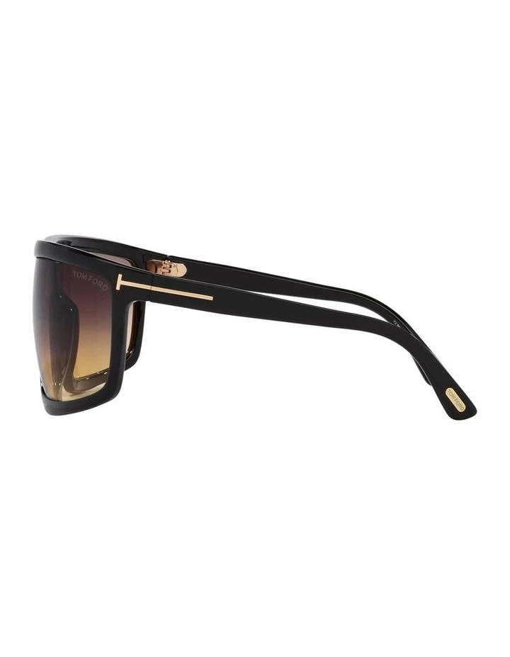 Clint-02 Injected Sunglasses in Black image 2