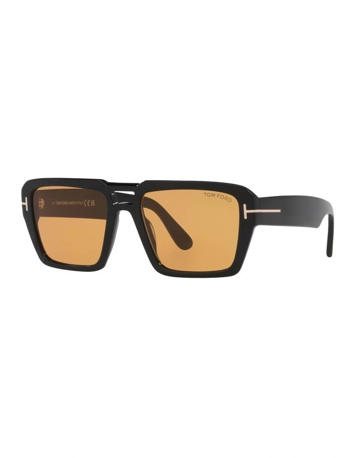Redford TR Acetate Sunglasses in Black image 1