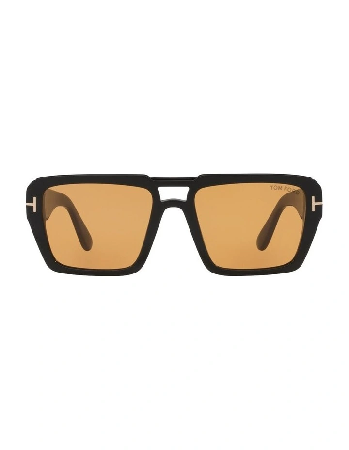 Redford TR Acetate Sunglasses in Black image 2
