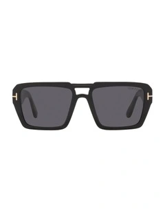 Redford TR Acetate Sunglasses in Black