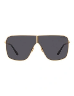 Huxley Metal Sunglasses in Gold