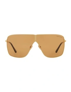 Huxley Metal Sunglasses in Gold