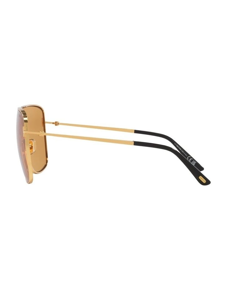 Huxley Metal Sunglasses in Gold image 2