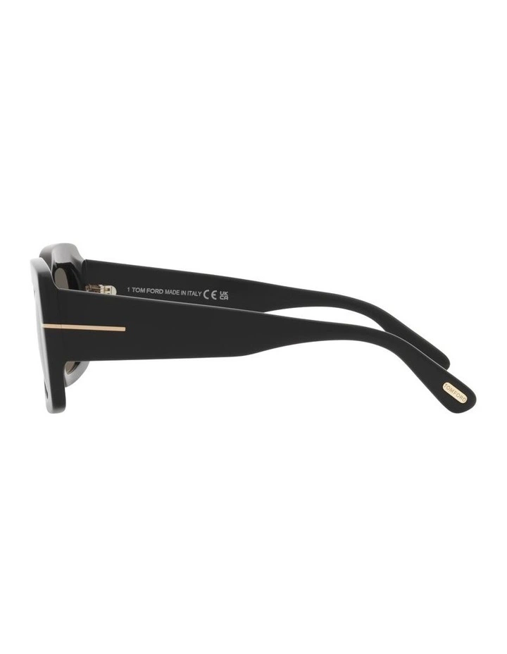 Brigitta Acetate Sunglasses in Black image 2