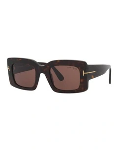 Brigitta Acetate Sunglasses in Tortoise