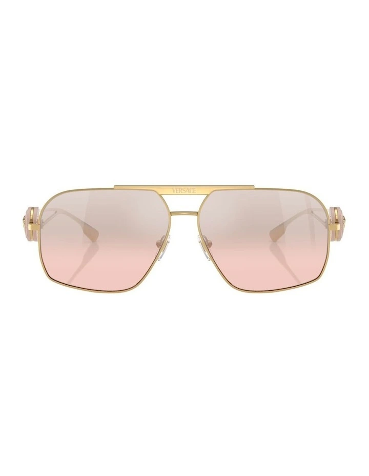 Steel Sunglasses in Gold image 2