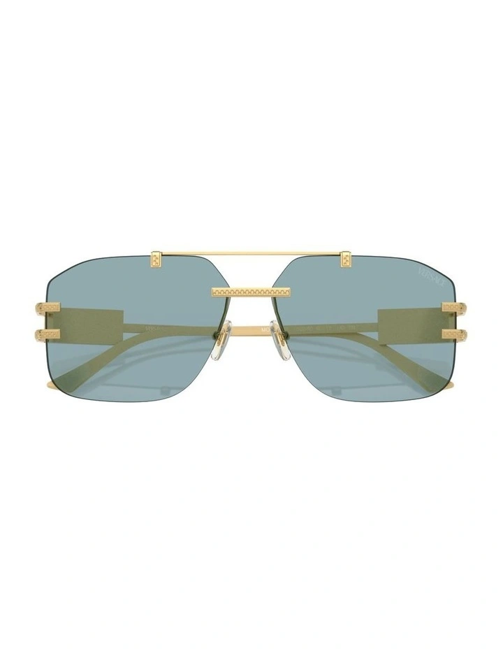 Metal Sunglasses in Gold image 3
