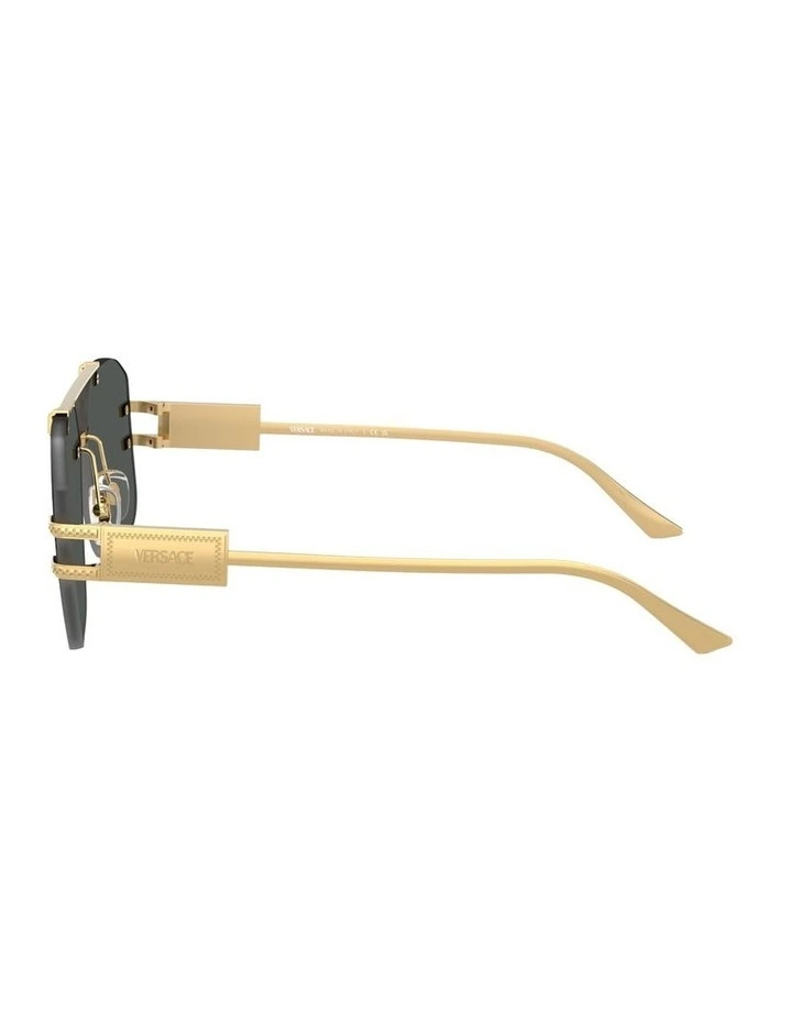 Metal Sunglasses in Gold image 3