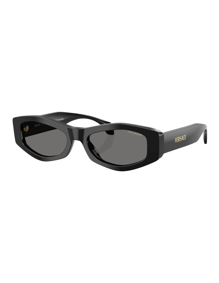 Acetate Polarised Sunglasses in Black image 1