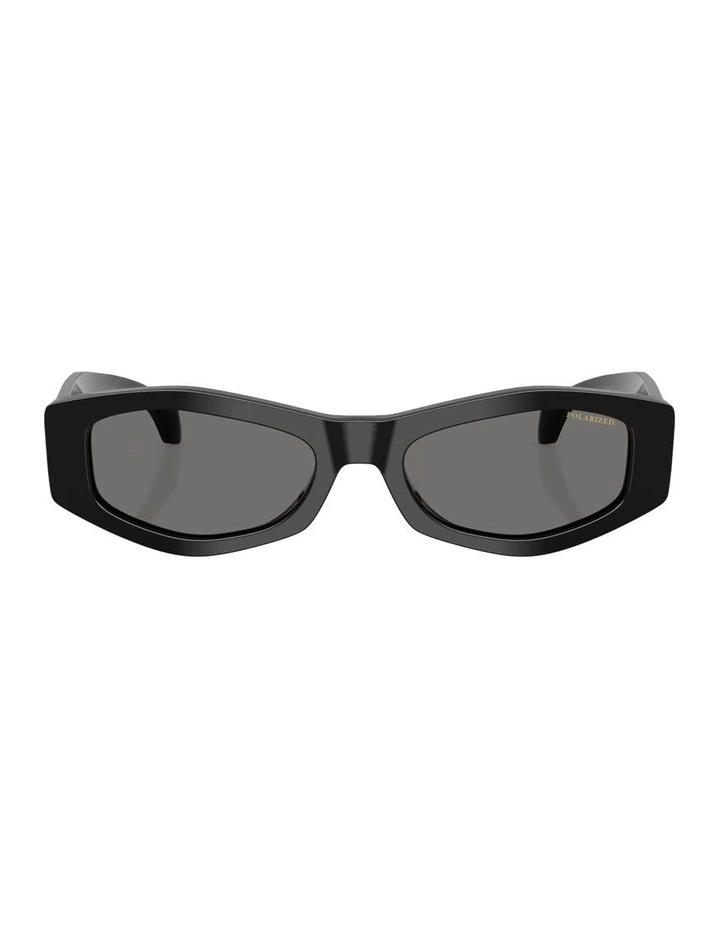 Acetate Polarised Sunglasses in Black image 2