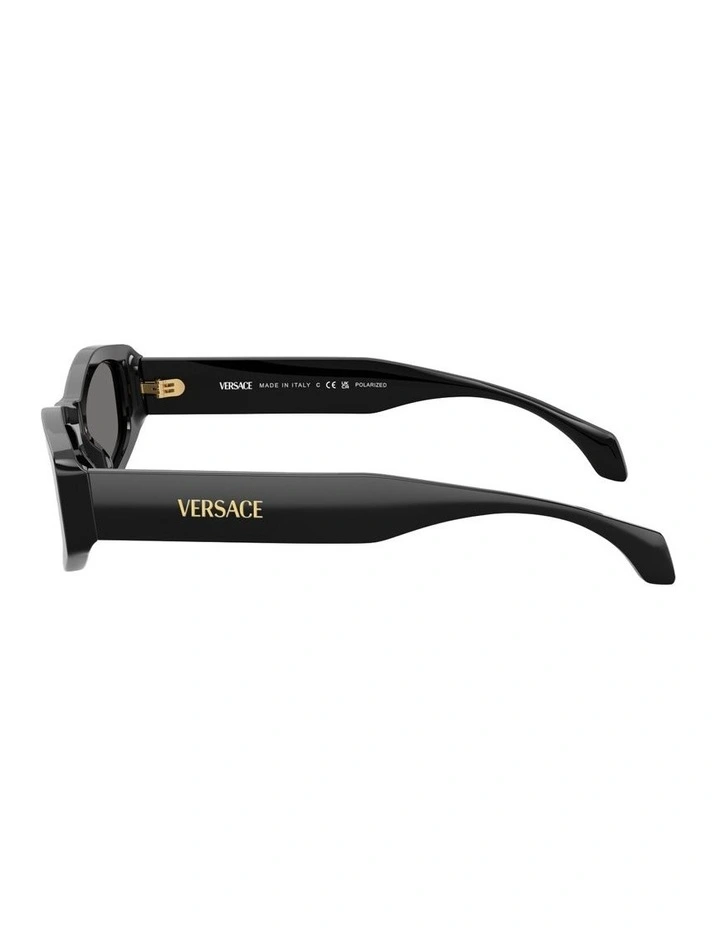Acetate Polarised Sunglasses in Black image 3