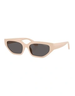 Nylon Sunglasses in Beige