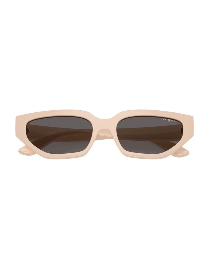Nylon Sunglasses in Beige image 4