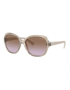 Injected VO2871S Sunglasses in Brown