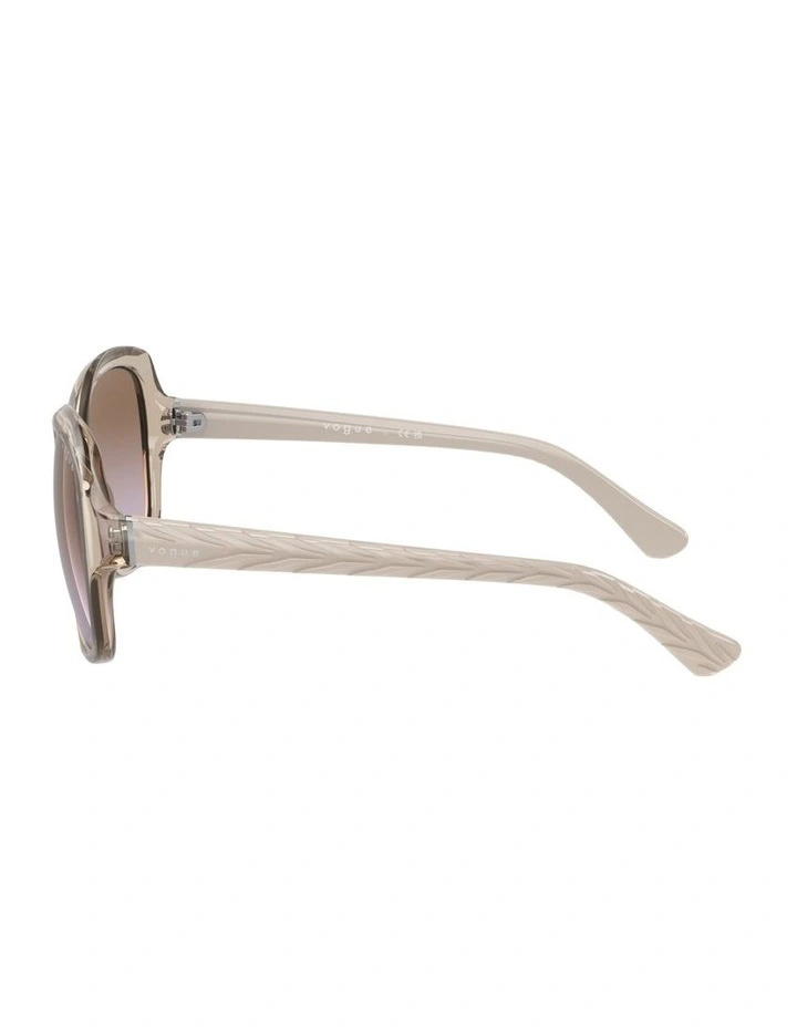 Injected VO2871S Sunglasses in Brown image 3