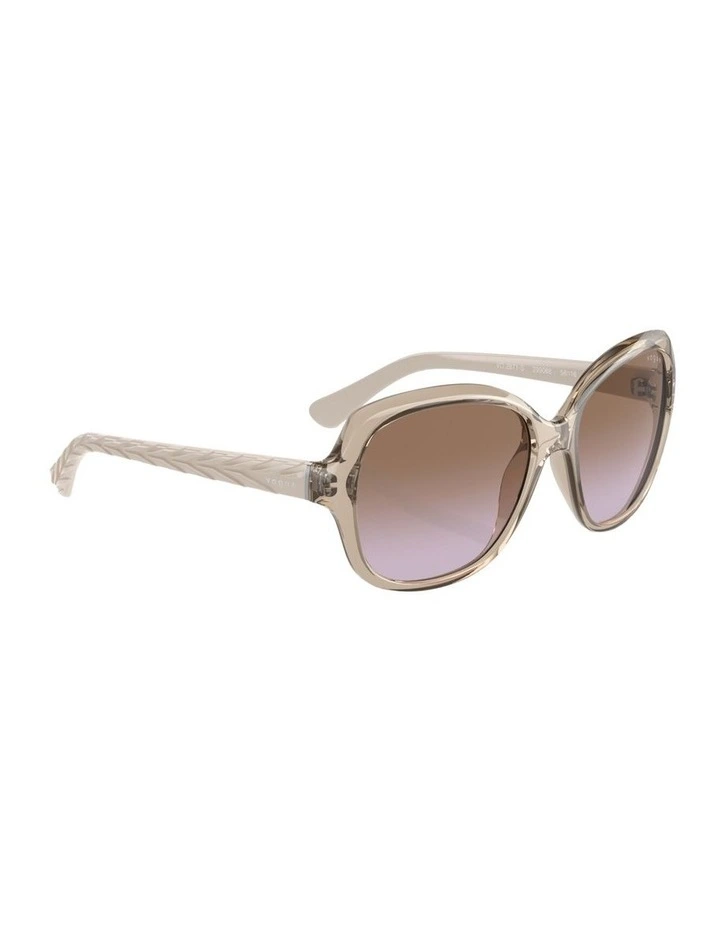 Injected VO2871S Sunglasses in Brown image 5