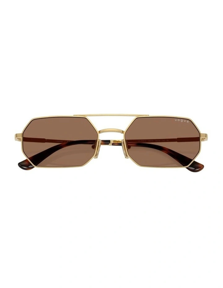 Metal Sunglasses in Gold image 2