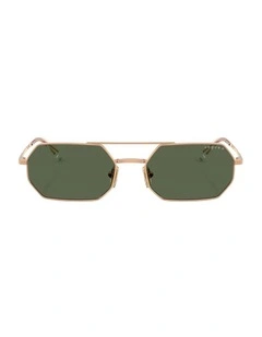 Metal Polarised Sunglasses in Pink