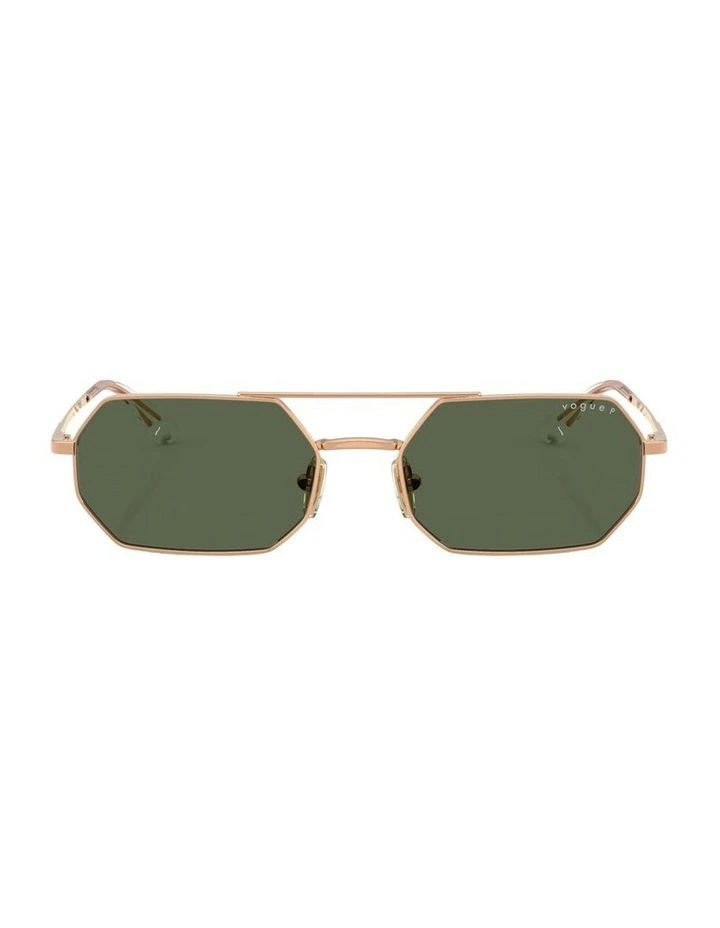 Metal Polarised Sunglasses in Pink image 1
