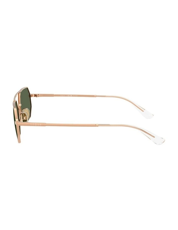 Metal Polarised Sunglasses in Pink image 2