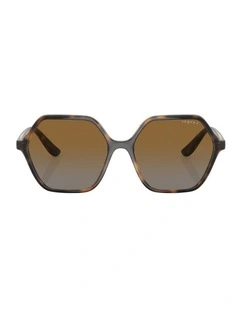 Injected Polarised Sunglasses in Brown