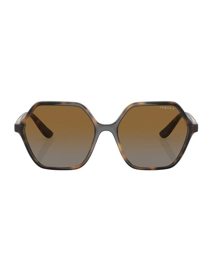 Injected Polarised Sunglasses in Brown image 1