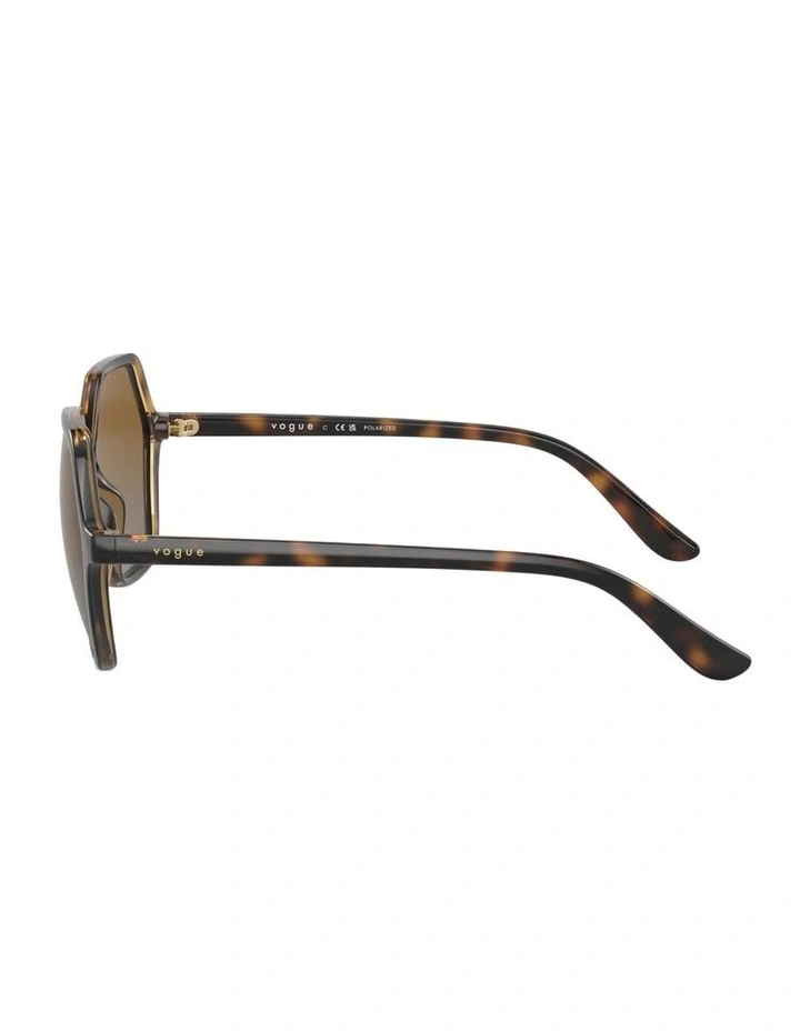 Injected Polarised Sunglasses in Brown image 2