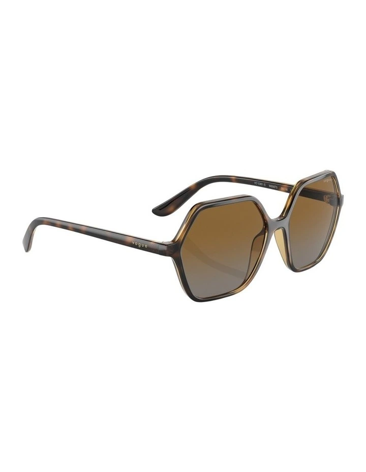 Injected Polarised Sunglasses in Brown image 5