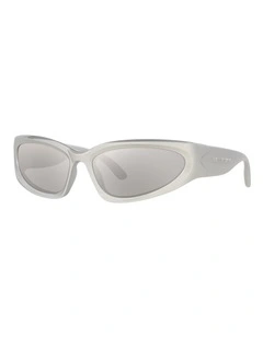 Balenciaga BB0157S Injected Sunglasses in Silver