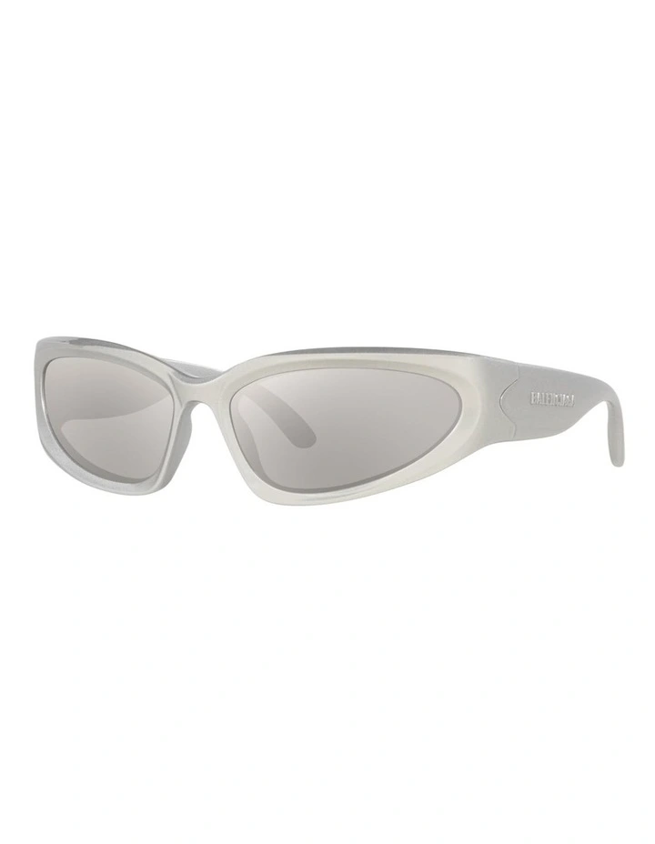 Balenciaga BB0157S Injected Sunglasses in Silver image 1