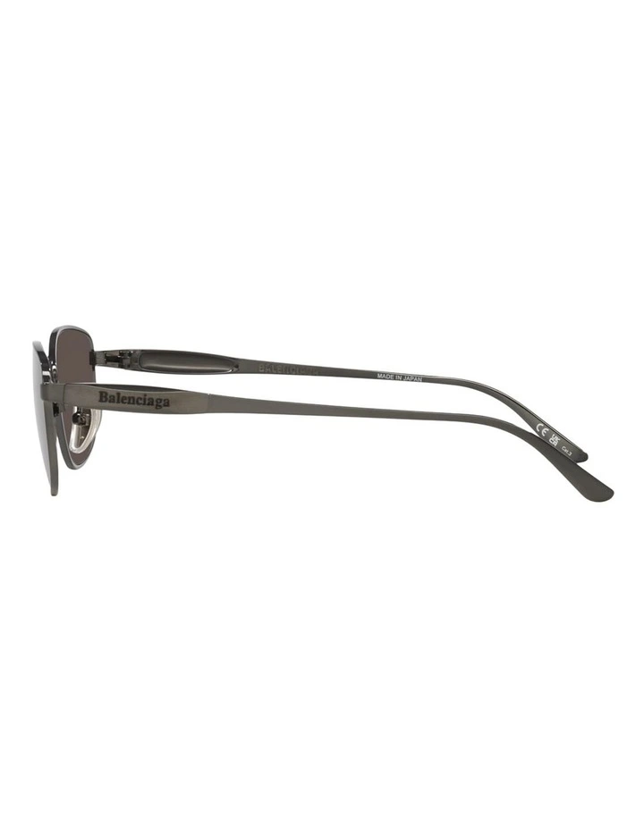 Balenciaga BB0357SA Metal Sunglasses in Grey image 3