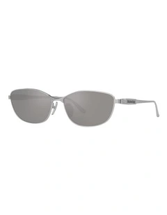 Balenciaga BB0357SA Metal Sunglasses in Silver