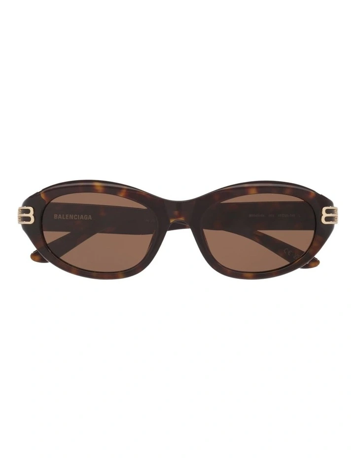 Balenciaga BB0434SK Acetate Sunglasses in Tortoise image 4