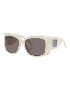 Balenciaga BB0443S Acetate Sunglasses in Beige