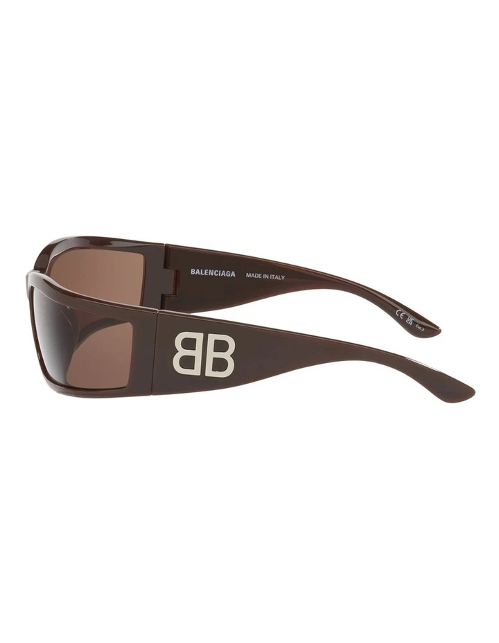 Balenciaga BB0458S Injected Sunglasses in Brown image 2