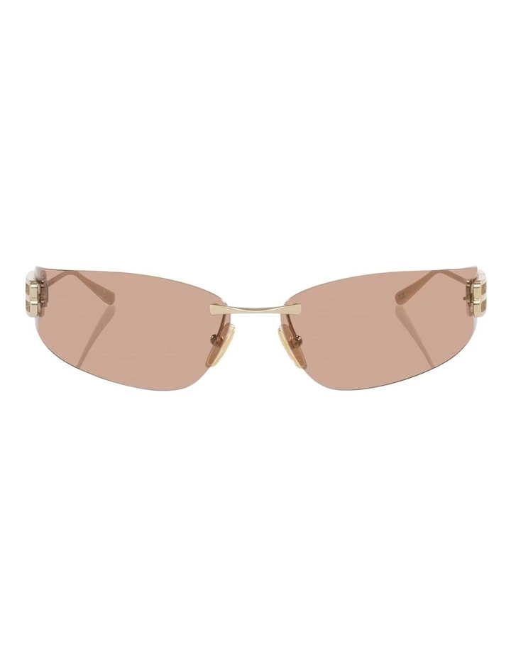 Balenciaga BB0484S Metal Sunglasses in Gold image 1