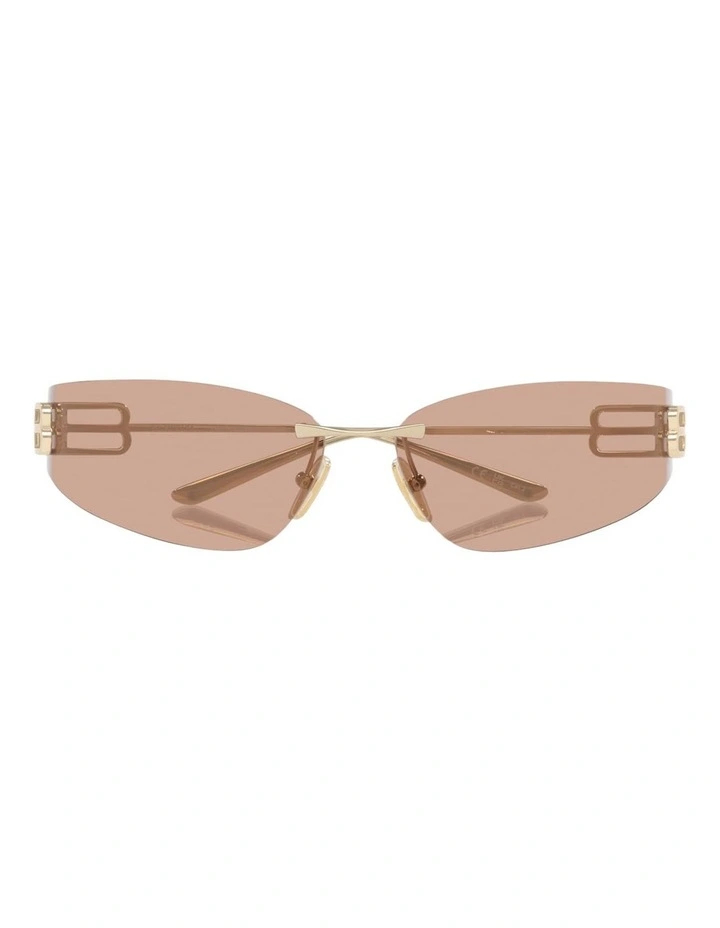Balenciaga BB0484S Metal Sunglasses in Gold image 3