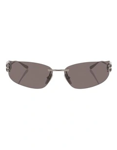 Balenciaga BB0484S Metal Sunglasses in Silver