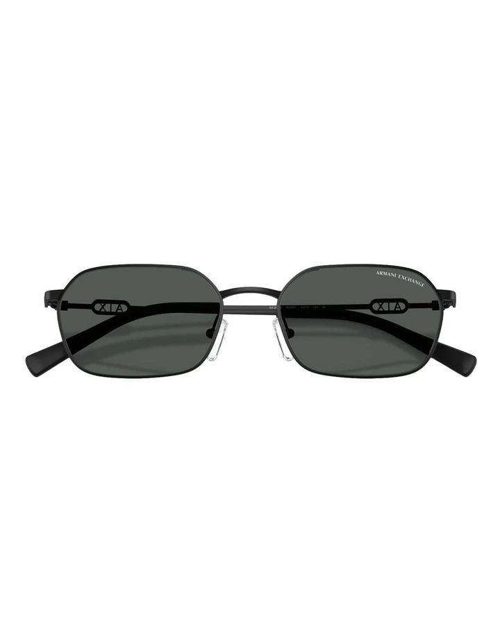 Armani Exchange  Metal Sunglasses in Black image 3
