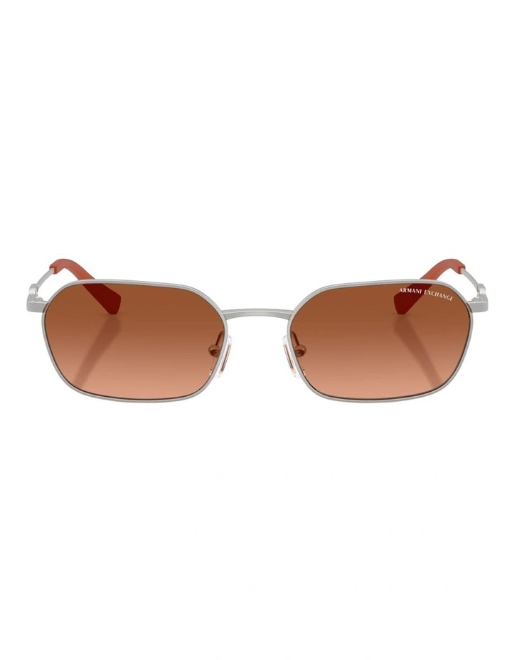 Armani Exchange Metal Sunglasses in Silver image 1