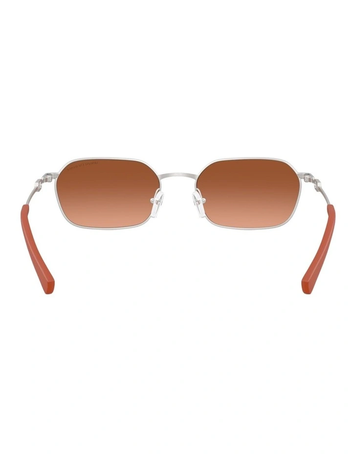 Armani Exchange Metal Sunglasses in Silver image 2