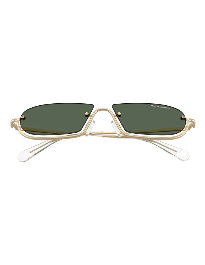Armani Exchange Metal Sunglasses in Black image 3