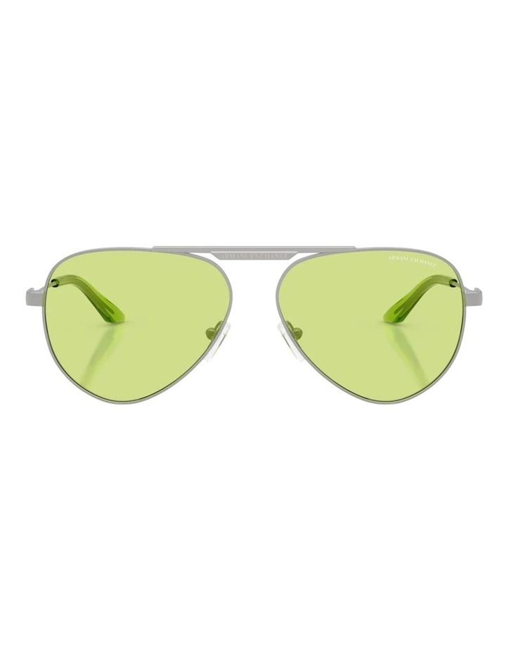 Armani Exchange  Metal Sunglasses in Silver image 1