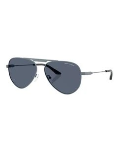 Armani Exchange  Metal Sunglasses in Blue