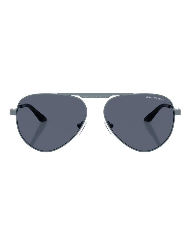 Armani Exchange Metal Sunglasses in Blue image 2