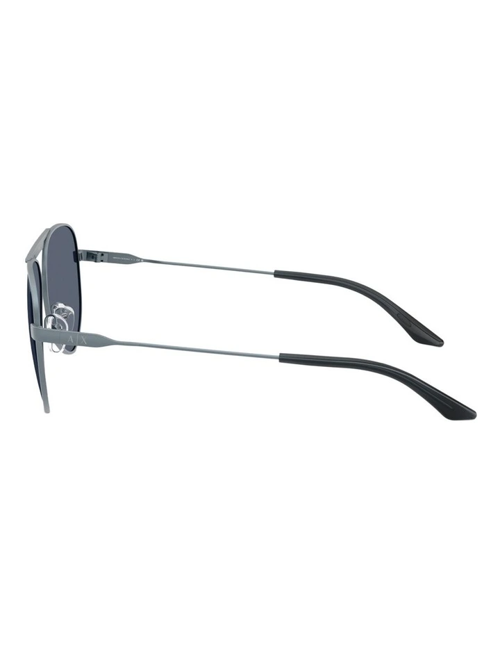 Armani Exchange Metal Sunglasses in Blue image 3
