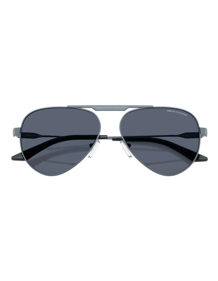 Armani Exchange Metal Sunglasses in Blue image 4