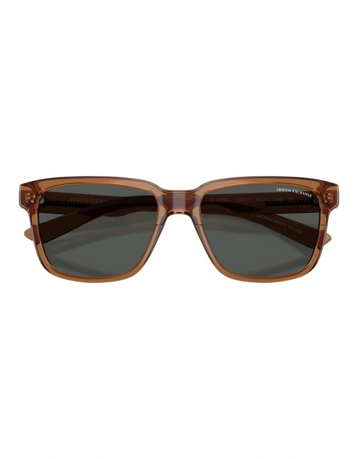 Armani Exchange Injected Sunglasses in Brown image 4