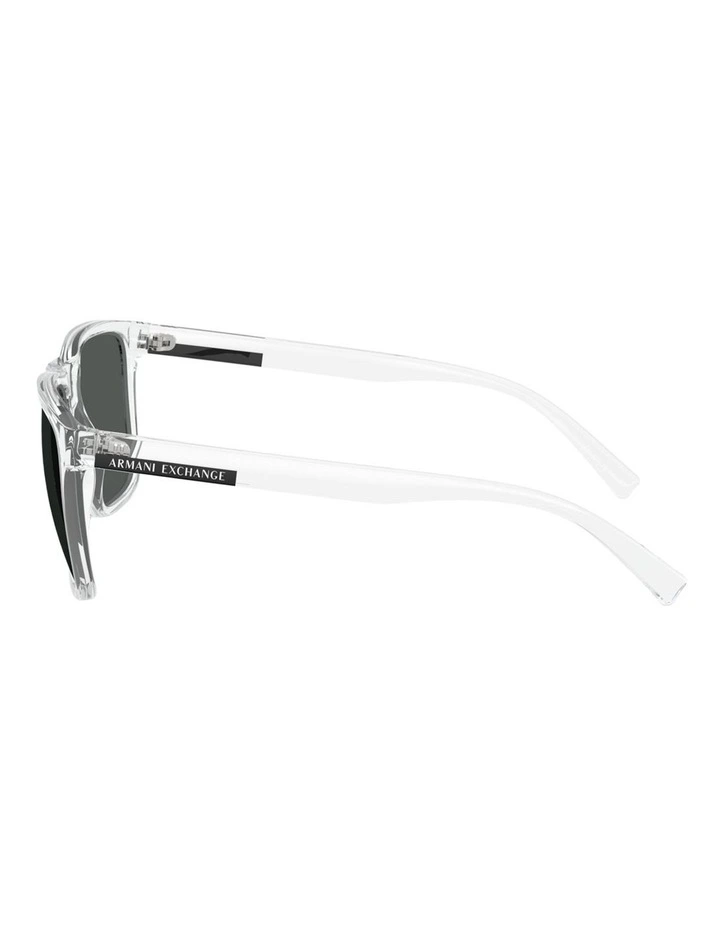 Armani Exchange Injected Sunglasses in Transparent image 3
